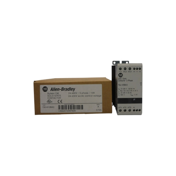 ALLEN BRADLEY 156-A10BA3 SER. A 24-480V 10A (BR/WH) NSMP