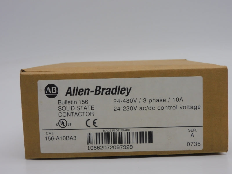 ALLEN BRADLEY 156-A10BA3 SER. A 24-480V 10A (BR/WH) NSMP