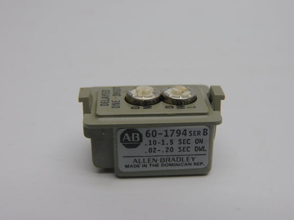 ALLEN BRADLEY 60-1794 SER. B .10-1.5SEC (BK/YL) NSMP