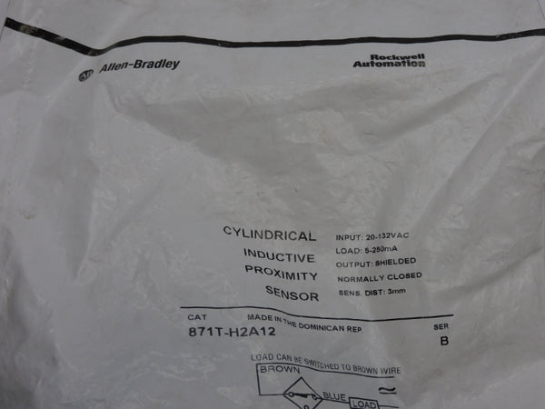 ALLEN BRADLEY 871T-H2A12 SER. B 20-132VAC NSMP