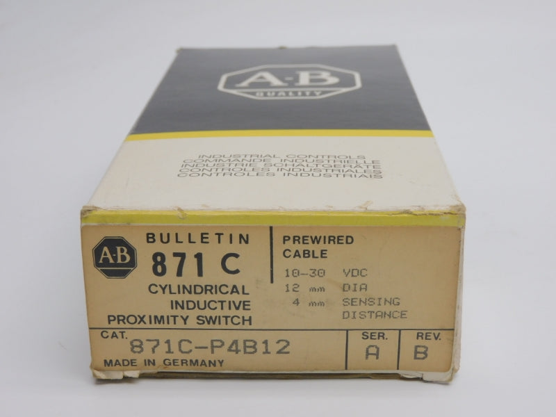 ALLEN BRADLEY 871C-P4B12 SER. A REV. B 10-30VDC (BK/YL) NSMP