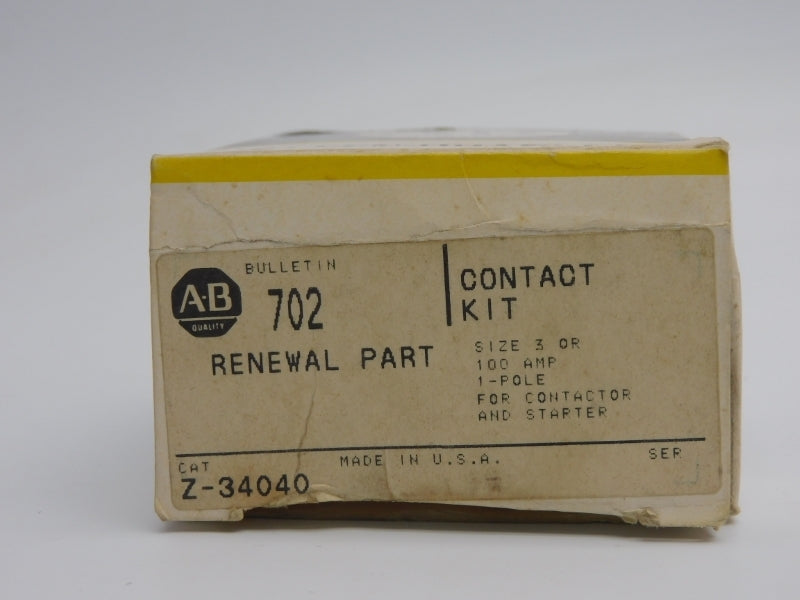 ALLEN BRADLEY Z-34040 100A (BK/YL) NSMP