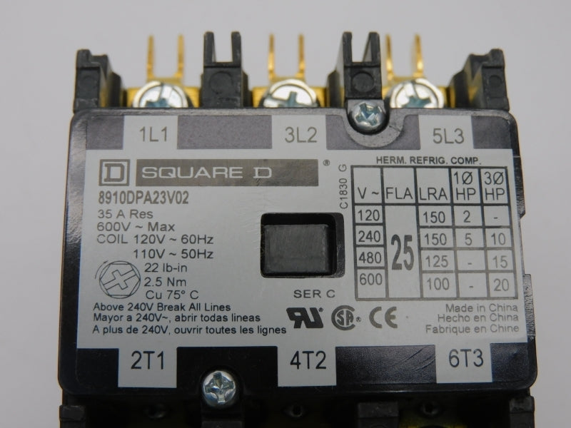 SQUARE D 8910DPA23V02 SER. C 110/120V 25A NSMP