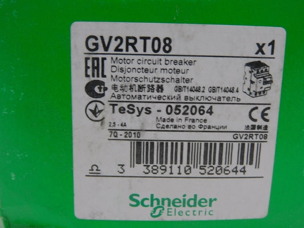 SCHNEIDER ELECTRIC GV2RT08 2.5-4A NSFS