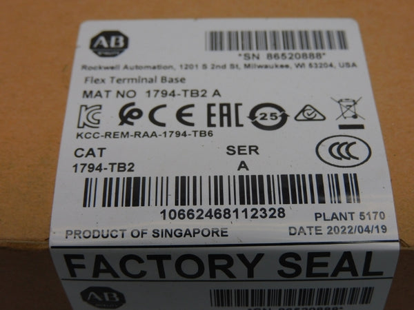 ALLEN BRADLEY 1794-TB2 SER. A DATE: 2022 NSFS
