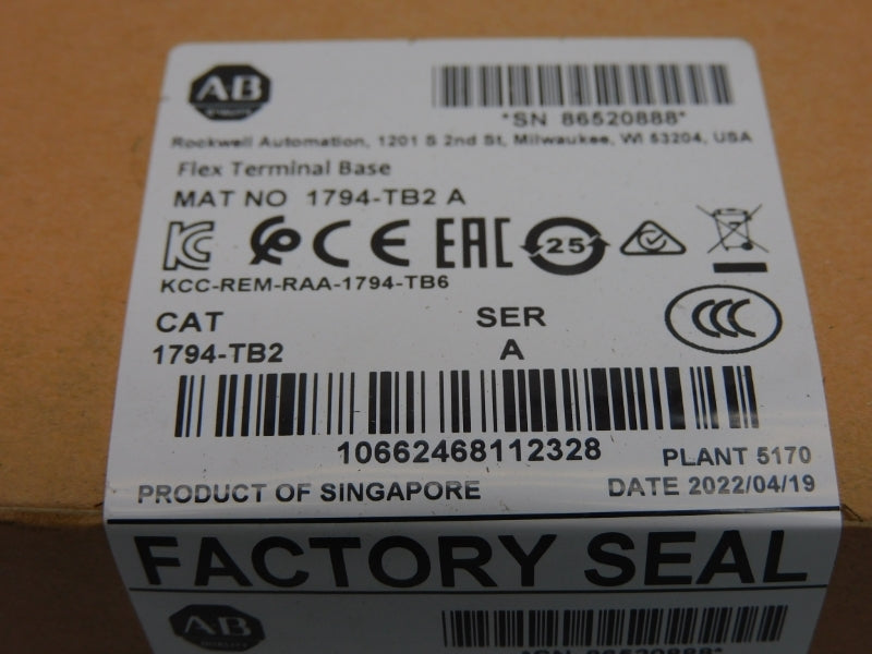 ALLEN BRADLEY 1794-TB2 SER. A DATE: 2022 NSFS