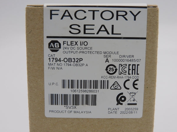 ALLEN BRADLEY 1794-OB32P SER. A VER. 07 24VDC DATE: 2022 NSFS