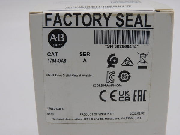 ALLEN BRADLEY 1794-OA8 SER. A DATE: 2022 NSFS