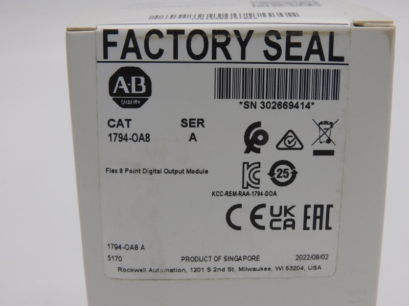 ALLEN BRADLEY 1794-OA8 SER. A DATE: 2022 NSFS