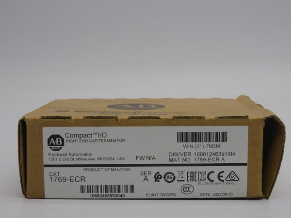 ALLEN BRADLEY 1769-ECR SER. A VER. 04 24VDC 0.005A NSMP