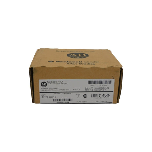 ALLEN BRADLEY 1769-OA16 SER. A F/W 3.1 VER. 02 120/240VAC DATE: 2018 NSFS