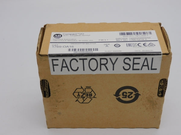 ALLEN BRADLEY 1769-OA16 SER. A F/W 3.1 VER. 02 120/240VAC DATE: 2018 NSFS