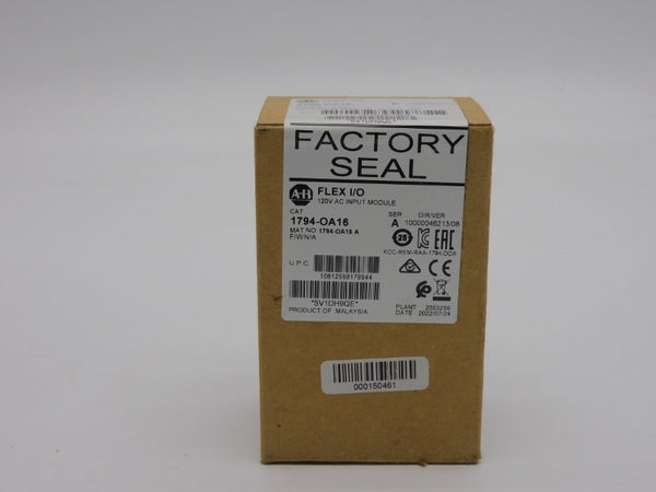 ALLEN BRADLEY 1794-OA16 SER. A VER. 08 120VAC DATE: 2022 NSFS