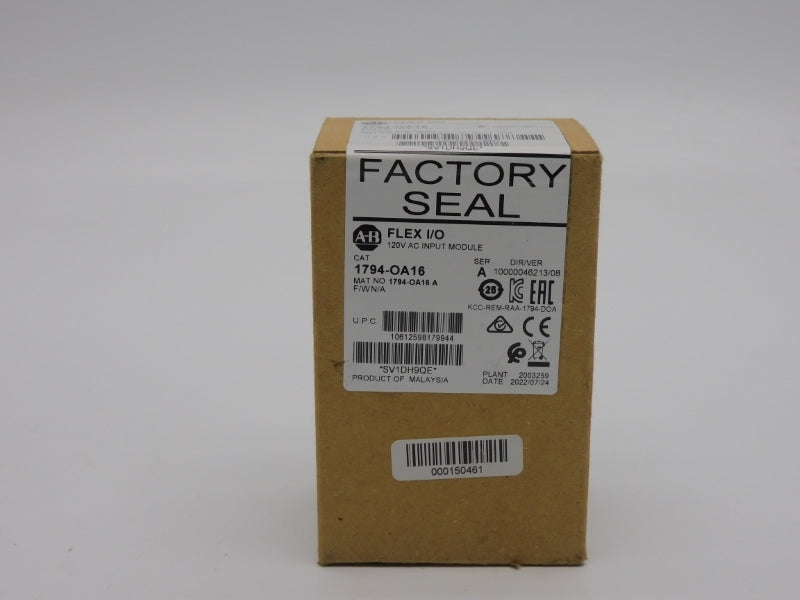 ALLEN BRADLEY 1794-OA16 SER. A VER. 08 120VAC DATE: 2022 NSFS