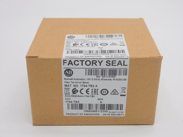 ALLEN BRADLEY 1794-TB3 SER. A 125V 10A NSMP