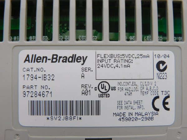 ALLEN BRADLEY 1794-IB32 SER. A REV. A01 24VDC UNMP