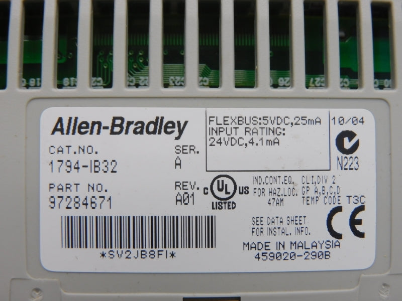 ALLEN BRADLEY 1794-IB32 SER. A REV. A01 24VDC UNMP