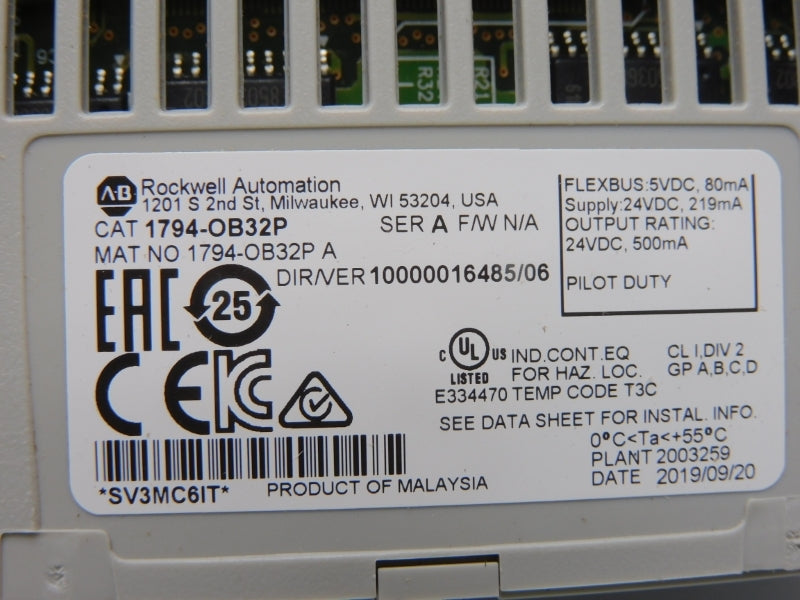 ALLEN BRADLEY 1794-OB32P SER. A VER. 06 24VDC NSMP