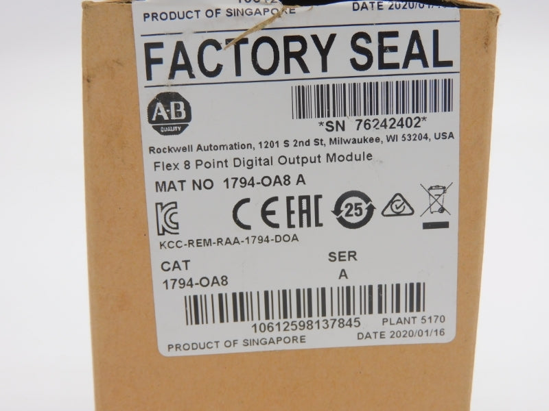 ALLEN BRADLEY 1794-OA8 SER. A 120VAC 4A NSMP