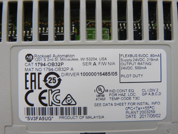 ALLEN BRADLEY 1794-OB32P SER. A REV. 05 24VDC NSMP