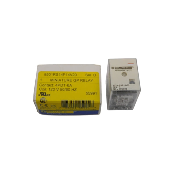 SQUARE D 8501RS14P14V20 SER. D 120V 6A NSMP
