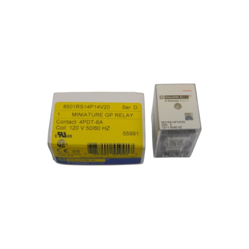 SQUARE D 8501RS14P14V20 SER. D 120V 6A NSMP