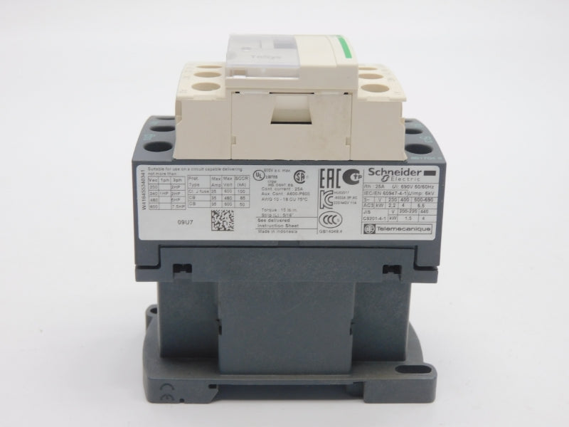SCHNEIDER ELECTRIC LC1D09U7 230/240V 25A NSMP