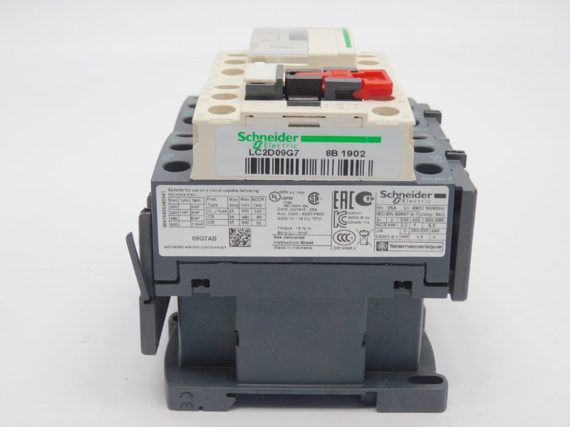 SCHNEIDER ELECTRIC LC2D09G7 120V 25A NSMP