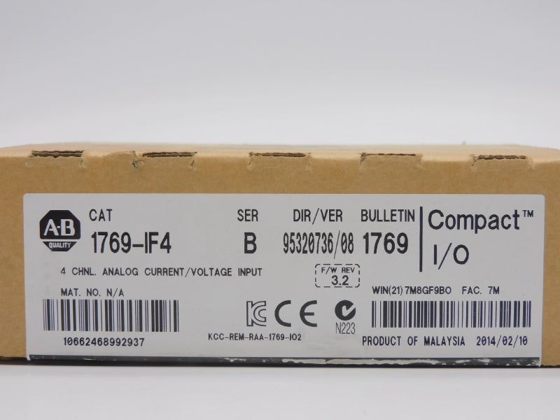 ALLEN BRADLEY 1769-IF4 SER. B F/W 3.2 VER. 08 DATE: 2014 NSFS