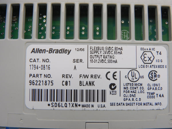 ALLEN BRADLEY 1794-OB16 SER. A REV. C01 24VDC NSNP