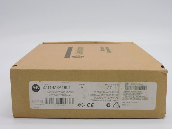 ALLEN BRADLEY 2711-M3A18L1 SER. A F/W 4.46 24VDC DATE: 2008 NSFS