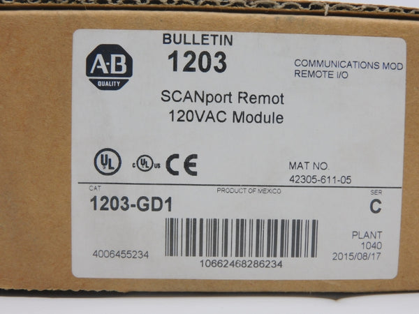 ALLEN BRADLEY 1203-GD1 SER. C 120VAC DATE: 2015 NSFS