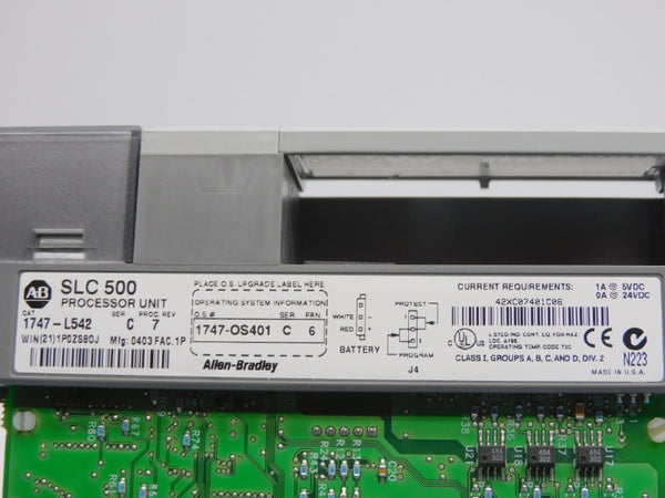 ALLEN BRADLEY 1747-L542 SER. C F/W 6 REV. 7 24VDC 1A  (NO CONNECTOR) NSNP
