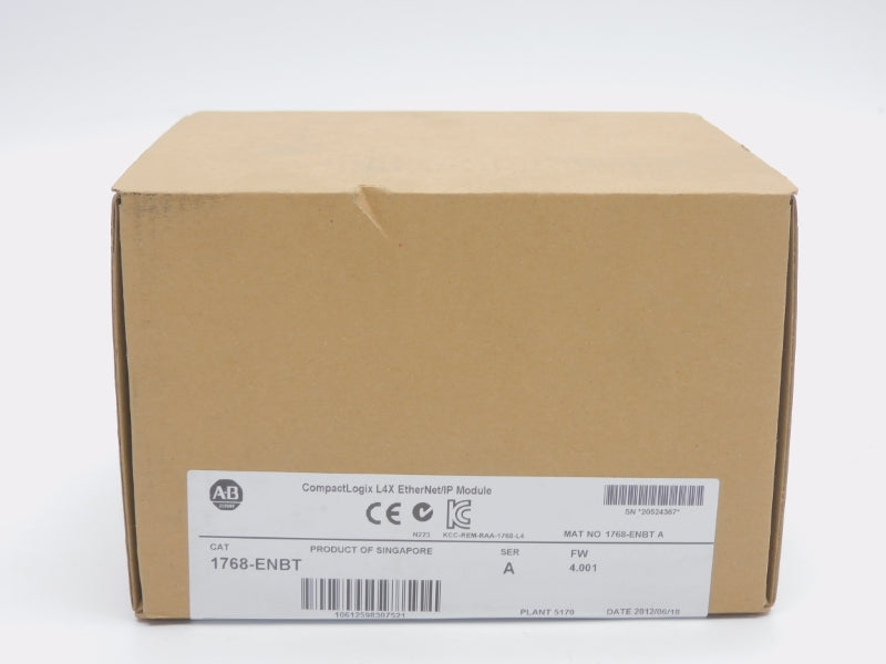 ALLEN BRADLEY 1768-ENBT SER. A F/W 4.001 DATE: 2012 NSFS
