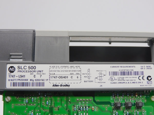 ALLEN BRADLEY 1747-L541 SER. C F/W 6 REV. 7 24VDC 1A (NO CONNECTOR) NSNP