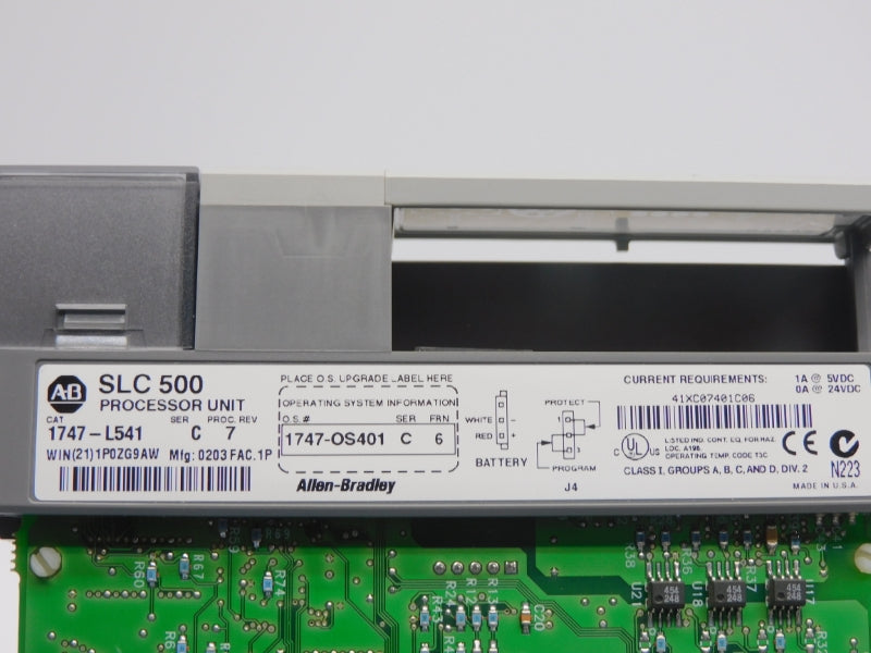 ALLEN BRADLEY 1747-L541 SER. C F/W 6 REV. 7 24VDC 1A (NO CONNECTOR) NSNP