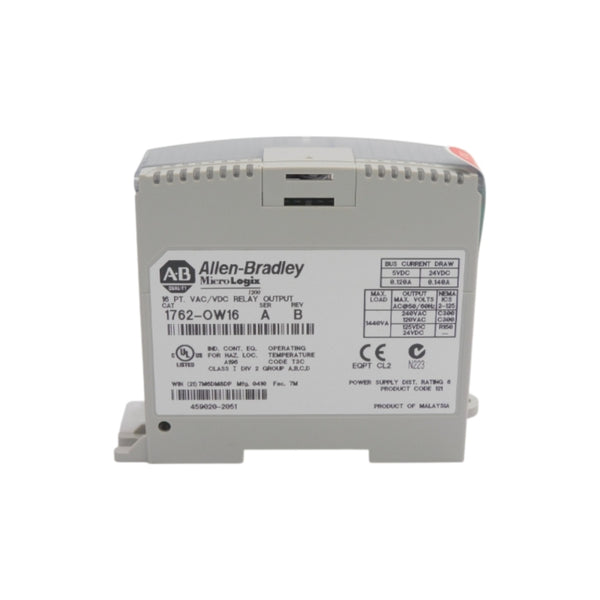 ALLEN BRADLEY 1762-OW16 SER. A REV. B 240VAC 0.140A NSNP