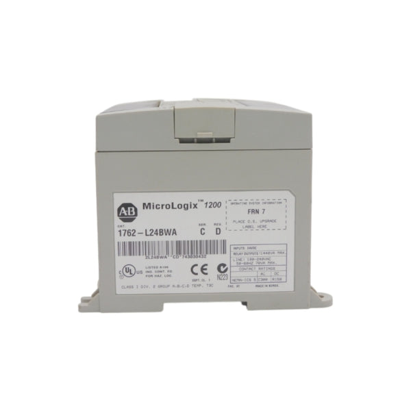 ALLEN BRADLEY 1762-L24BWA SER. C F/W 7 REV. D 100-240VAC ( NO COVER) UNMP