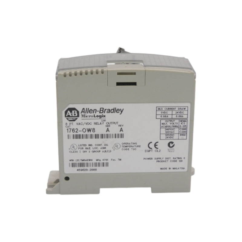 ALLEN BRADLEY 1762-OW8 SER. A REV. A 240VAC 0.09A NSNP