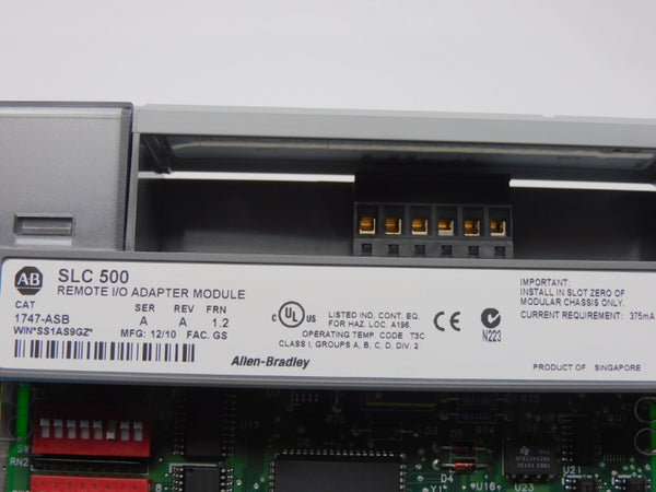 ALLEN BRADLEY 1747-ASB SER. A F/W 1.2 REV. A NSMP