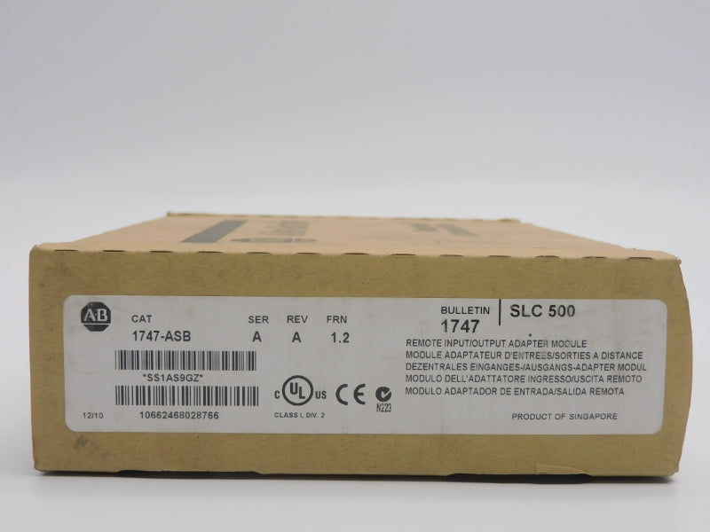 ALLEN BRADLEY 1747-ASB SER. A F/W 1.2 REV. A NSMP