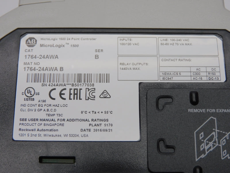 ALLEN BRADLEY 1764-24AWA SER. B 100/120VAC NSMP
