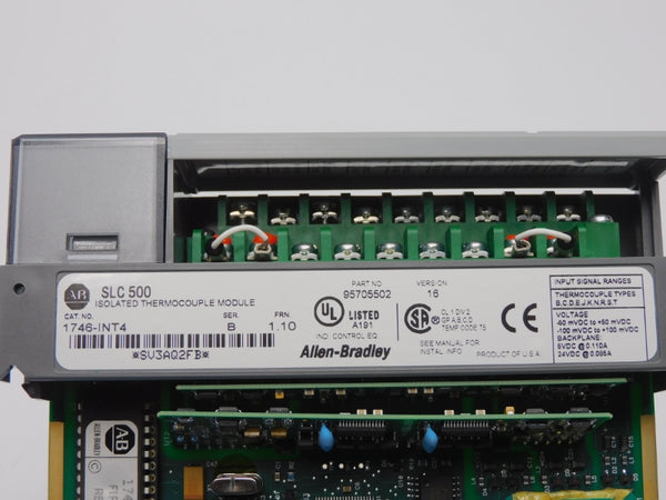 ALLEN BRADLEY 1746-INT4 SER. B F/W 1.10 VER. 16 24VDC 0.110A NSMP