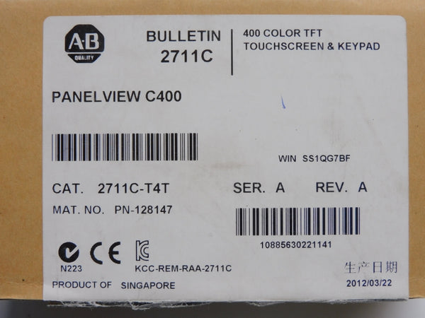 ALLEN BRADLEY 2711C-T4T SER. A REV. A 24VDC NSMP
