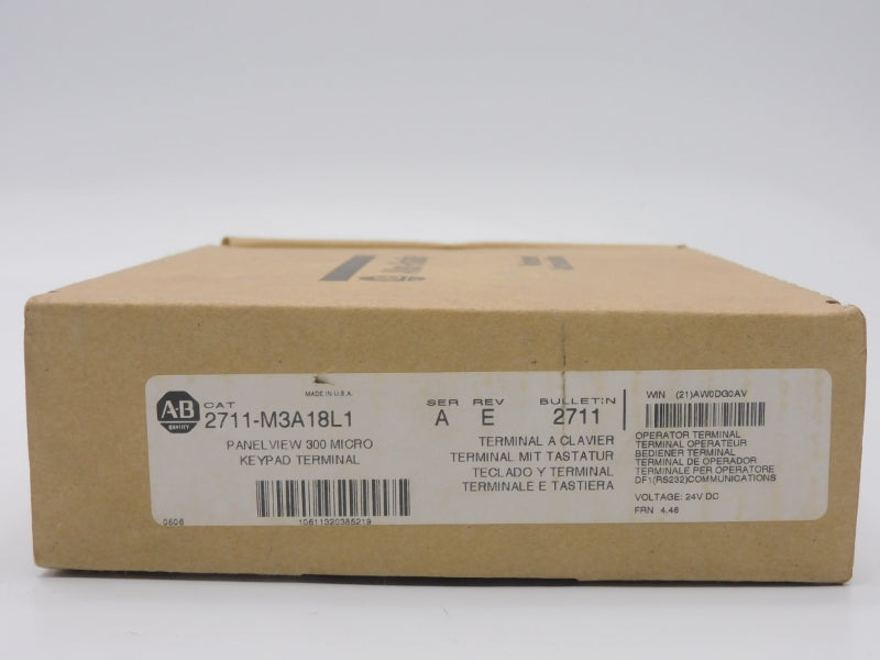 ALLEN BRADLEY 2711-M3A18L1 SER. A F/W 4.46 REV. E 24VDC NSFS