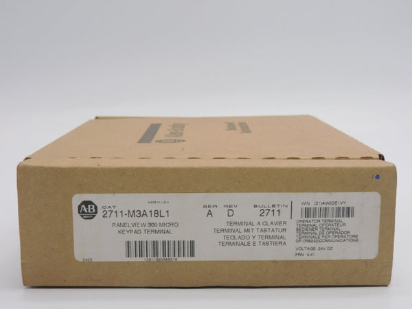 ALLEN BRADLEY 2711-M3A18L1 SER. A F/W 4.41 REV. D 24VDC NSMP