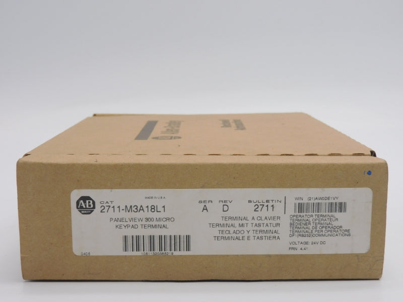 ALLEN BRADLEY 2711-M3A18L1 SER. A F/W 4.41 REV. D 24VDC NSMP