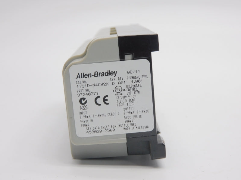 ALLEN BRADLEY 1791D-N4CV2X SER. D F/W 1.001 REV. A01 24VDC NSNP