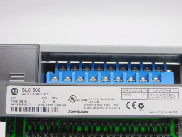ALLEN BRADLEY 1746-OB16 SER. D REV. B 10-50VDC 0.5A NSNP