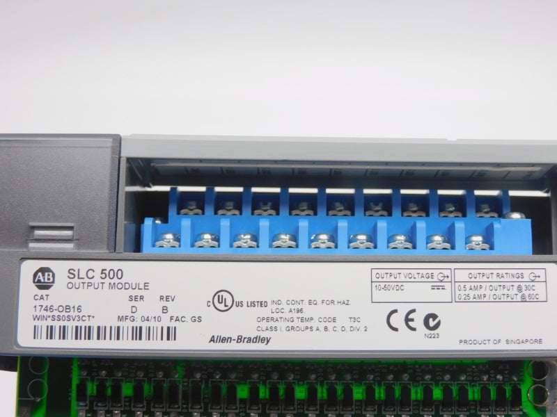 ALLEN BRADLEY 1746-OB16 SER. D REV. B 10-50VDC 0.5A NSNP